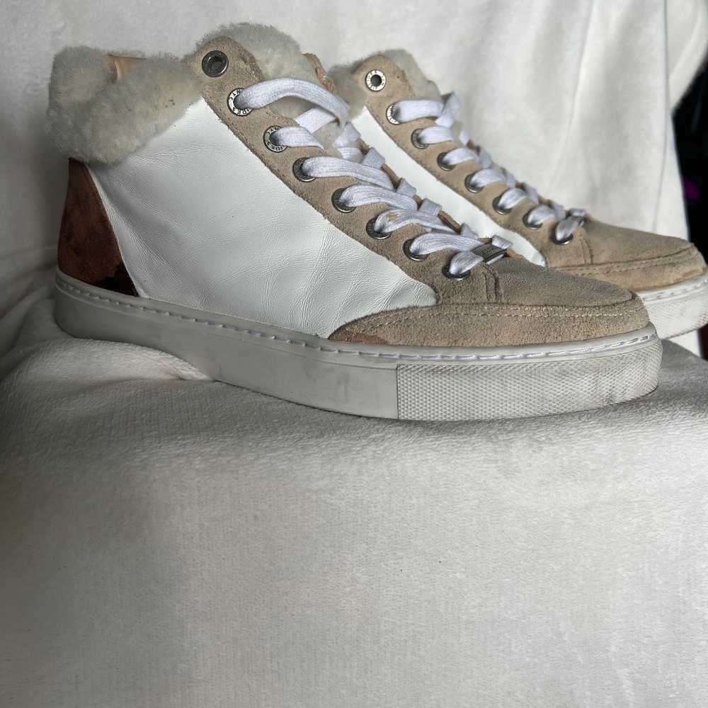 JSlides fur lined high top sneakers